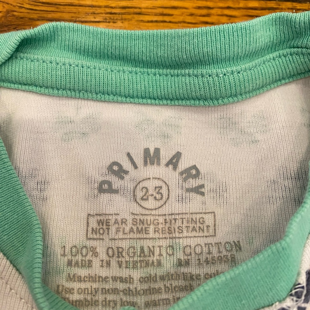 Primary Shamrock Pajamas Set Green and Blue - Size 2-3 - Picture 4 of 8